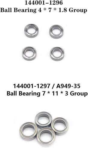 Compatible with Wltoys 144001 144002 124016 124017 124018 124019 RC Car Spare Parts Upgrade Accessories 20Pcs Ball Bearing Set RC Assortment in Kuwait