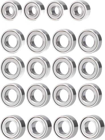 Qianly 20 قطعة RC Car Bearing مجموعة استبدال معدنية مجموعة التحكم عن بعد للسيارات DIY أجزاء مصنوعة من أجل موثوقية ترقيات الملحقات المناسبة لـ in Kuwait