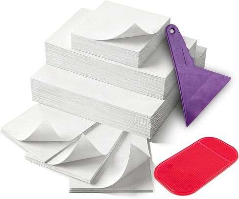400Pcs Diamond Painting Release Paper: Double-Sided Non-Stick Pre-cut Cover Sheets in 3 Sizes - Reusable & No Residue Replacement for 5D Diamond Art - with Anti-Slip Mat and Straightener in Kuwait