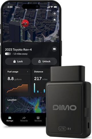 DIMO GPS تعقب المركبات مع الموقع في الوقت الحقيقي | الماسح الضوئي اللاسلكي obd2، أداة تشخيصية مدعومة بالذكاء الاصطناعي لفحص ضوء المحرك وأكثر من 9000 رمز خطأ | تتبع عادات القيادة واستخدام البطارية والوقود in Kuwait