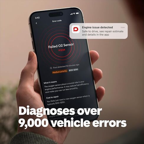 DIMO GPS تعقب المركبات مع الموقع في الوقت الحقيقي | الماسح الضوئي اللاسلكي obd2، أداة تشخيصية مدعومة بالذكاء الاصطناعي لفحص ضوء المحرك وأكثر من 9000 رمز خطأ | تتبع عادات القيادة واستخدام البطارية والوقود in Kuwait