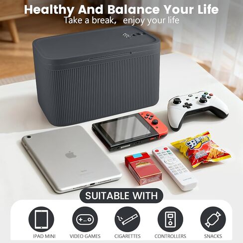 Medicine Lock Box with Code,Taller Size Small Lock Box with Combination Code for Medication Safe,Lock Box for Pills/First Aid Kits/Snack/Ipad Mini,Locked Container for Home/Office 9.4X5.5X5.7inch Gray in Saudi Arabia