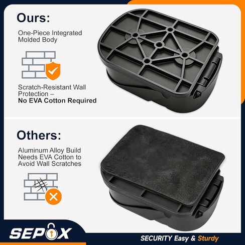 صندوق قفل المفاتيح المعدني SEPOX® مع مجموعة مكونة من 4 أرقام، ومساحة كبيرة جدًا، وسعة 6-10 مفاتيح، وغطاء مضاد للغبار وتخزين مثبت على الحائط للمنزل، والمكتب، والخارج، وغطاء مقاوم للطقس، وسهل التركيب in Kuwait