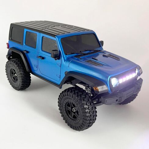 HLSFWDRIVE 1/18 RC Crawler Jeep RC Truck 4x4 Off Road Remote Control Rock Crawler RTR All Terrain Proportional Control 370 Motor Upgraded Chassis 3 Speed Outdoor Indoor Hobby Model Adult in Kuwait