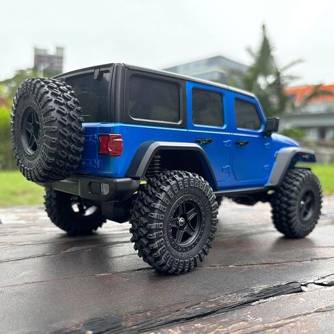 HLSFWDRIVE 1/18 RC Crawler Jeep RC Truck 4x4 Off Road Remote Control Rock Crawler RTR All Terrain Proportional Control 370 Motor Upgraded Chassis 3 Speed Outdoor Indoor Hobby Model Adult in Kuwait