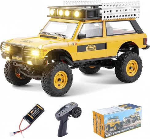 EAZYRC FMS 1/24 FCX24M RC Crawler RTR، سلسلة Land Rover مع مرخصة، 1/24 RC Truck 4X4 سيارة RC صغيرة مع إضاءة، جهاز تحكم عن بعد 2.4 جيجا هرتز، بطارية (اكتشاف) in Kuwait