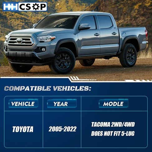 3 "أمامية + 2" مجموعات رفع التسوية الخلفية لتويوتا تاكوما 2WD / 4WD 2005-2023، 3 بوصة طقم مستوى فاصل الدعامة الأمامية و 2 بوصة كتل الرفع الخلفية مجموعات رفع التعليق مع مسامير U in Kuwait