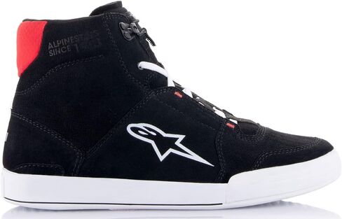 أحذية Alpinestars Chrome، أحذية كاجوال لركوب الدراجات النارية، معتمدة من CE، 9، أسود/أبيض/أحمر ساطع in Kuwait