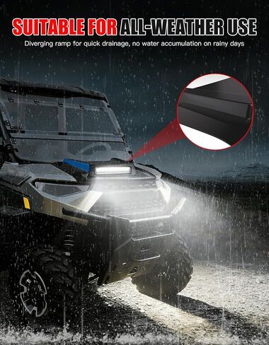 غطاء محرك السيارة مع كشاف LED مناسب لـ Polaris Ranger XP 1000 2018-2024، غطاء غطاء محرك توربو أمامي رياضي متين مع أضواء مساعدة ساطعة لملحقات Ranger 1000 XP Crew 2018-2024 in Kuwait