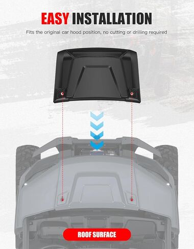 غطاء محرك السيارة مع كشاف LED مناسب لـ Polaris Ranger XP 1000 2018-2024، غطاء غطاء محرك توربو أمامي رياضي متين مع أضواء مساعدة ساطعة لملحقات Ranger 1000 XP Crew 2018-2024 in Kuwait