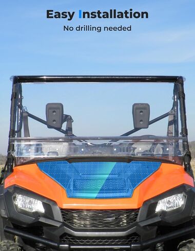 غطاء محرك السيارة الرياضي KEMIMOTO مزود بشبكة متوافقة مع Pioneer 1000 2016-2025، طقم غطاء غطاء أمامي مقاوم للصدمات مع شبكة شبكية in Kuwait
