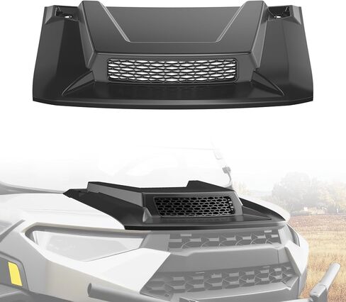 غطاء محرك السيارة مغرفة مع فتحة تهوية مدخل هواء مناسبة لـ Polaris Ranger XP 1000 2018-2024، غطاء غطاء محرك توربو أمامي رياضي متين مع فتحات شواء لملحقات Ranger 1000 XP Crew 2018-2024، مقاومة للصدمات in Kuwait