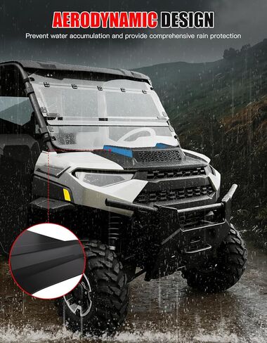 غطاء محرك السيارة مغرفة مع فتحة تهوية مدخل هواء مناسبة لـ Polaris Ranger XP 1000 2018-2024، غطاء غطاء محرك توربو أمامي رياضي متين مع فتحات شواء لملحقات Ranger 1000 XP Crew 2018-2024، مقاومة للصدمات in Kuwait