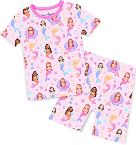 Bamboo Baby Boys Girls Pajama Sets 2-8Y Toddler Kids Softness Two Piece Long-Sleeve Snug fit Sleepwear Pjs Pink Bunny in Kuwait