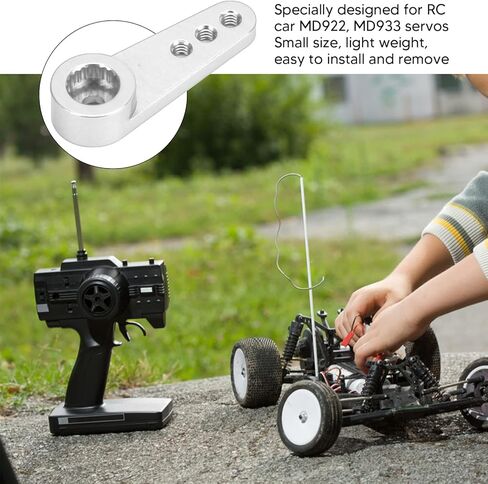 Dilwe 21T Servo Arm, Portable CNC Machining, Aluminum Alloy 21T Servo Horn Arm RC Steering Arm for MD922 MD933 Servos, RC Servo Arm Upgrade Mini Servo Arm Accessory(Silver) in Kuwait