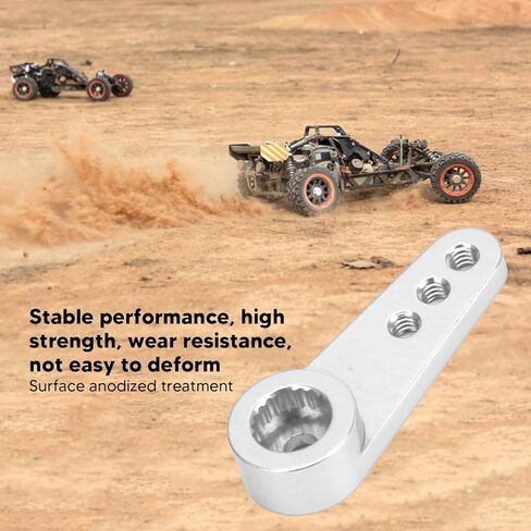 Dilwe 21T Servo Arm, Portable CNC Machining, Aluminum Alloy 21T Servo Horn Arm RC Steering Arm for MD922 MD933 Servos, RC Servo Arm Upgrade Mini Servo Arm Accessory(Silver) in Kuwait