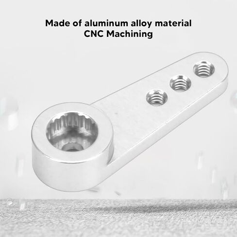 Dilwe 21T Servo Arm, Portable CNC Machining, Aluminum Alloy 21T Servo Horn Arm RC Steering Arm for MD922 MD933 Servos, RC Servo Arm Upgrade Mini Servo Arm Accessory(Silver) in Kuwait