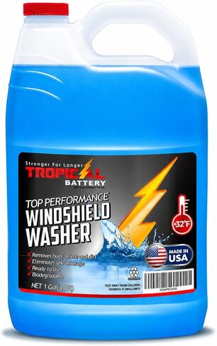 Windshield Washer Fluid, Ready-to-Use Bug Remover, Streak-Free Cleaning Formula, Removes Bugs, Dirt & Road Grime, +32°F, 1 Gallon in Kuwait