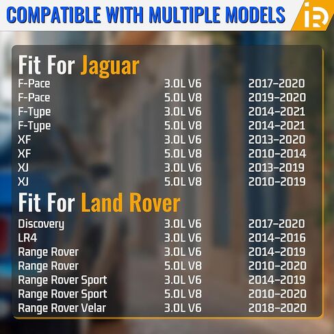 طقم استبدال نظام تبريد المحرك وأنبوب سخان المياه المبرد مناسب لجاكوار F-Pace F-Type XE XF XJ لاند روفر رينج روفر فيلار ديسكفري LR4 3.0 5.0 2010-2020 LR109401 in Kuwait