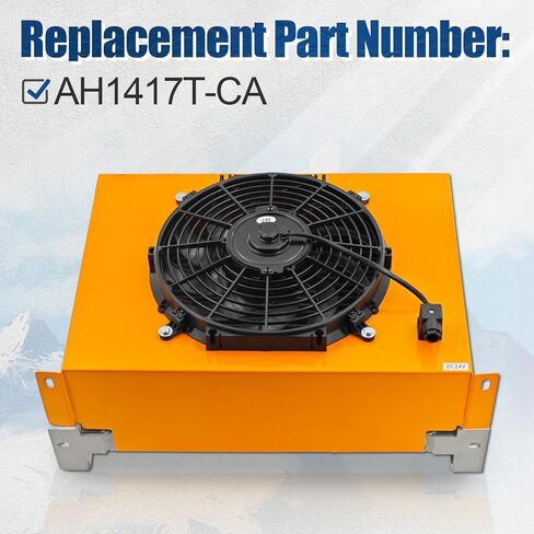 AH1417T-CA DC24V مبرد الزيت الهيدروليكي 150 لتر / دقيقة مبرد الزيت المبرد بالهواء 120 وات مبرد الهواء الهيدروليكي تبديد الحرارة انخفاض مستوى الضجيج واستخدام الطاقة in Kuwait