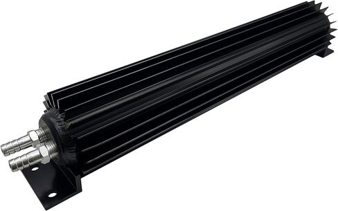 X-AVION Universal Dual Pass Aluminum Heat Sink Cooler Finned 15'' Transmission Cooler Black in Kuwait