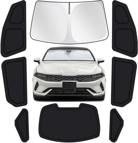 Car Window Shades for Subaru Outback 2020-2025, 8pcs Privacy Sun Shade Set for Front Windshield Side and Rear Windows, Full Window Covers Keeps Vehicle Cool for Camping Napping in Kuwait