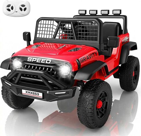 Hikole 24V Ride On Toys for Big Kids, 24V Power Wheels Truck with Remote Control, 3 Speed, Bluetooth, Music, Soft Start, Spring Suspension, LED Light, Electric Cars for Kids Boys Girls 3-5, Pink in Saudi Arabia
