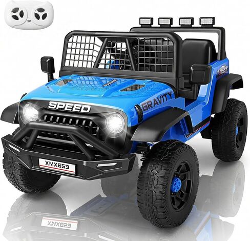 Hikole 24V Ride On Toys for Big Kids, 24V Power Wheels Truck with Remote Control, 3 Speed, Bluetooth, Music, Soft Start, Spring Suspension, LED Light, Electric Cars for Kids Boys Girls 3-5, Pink in Saudi Arabia