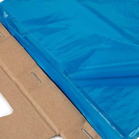 ClearBags LDPE Newspaper Bags, 7.5x21, Blue, 100 Pack, Plastic Poly Bags for Newspapers, Packaging Sleeves for Flyers Catalogs, Perforated Tear Off, Protect Against Weather Bugs, .8 Mil, NPB3BL in Kuwait