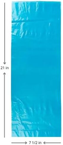 ClearBags LDPE Newspaper Bags, 7.5x21, Blue, 100 Pack, Plastic Poly Bags for Newspapers, Packaging Sleeves for Flyers Catalogs, Perforated Tear Off, Protect Against Weather Bugs, .8 Mil, NPB3BL in Kuwait