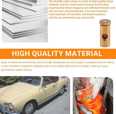 Throttle Cable Barrel Compatible with VW Karmann Ghia (56-74),Beetle/Bug And Transporter/Bus(50-79), Squareback/Fastback(61-73) Accelerator Cable Connector-Barrel Nut for Accelerator and Heater Cables in Kuwait