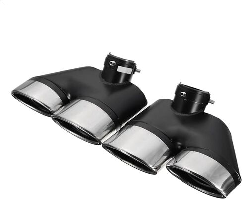 طرف خلفي مزدوج من الفولاذ المقاوم للصدأ طرف خلفي متوافق مع Benz W220 S430 S500 لـ AMG 2000-2005 in Kuwait