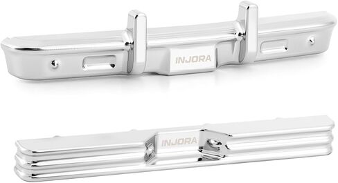 INJORA Aluminum Front Rear Bumper for 1/30 Axial SCX30 K10 (Chrome) in Saudi Arabia