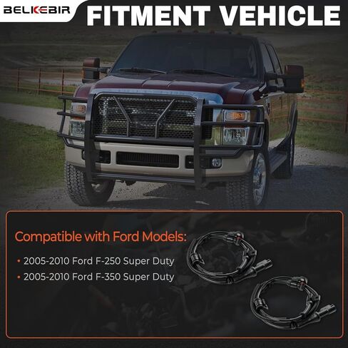 2PCS Front ABS Wheel Speed Sensor Left & Right Compatible with 2005-2010 Ford F250 Super Duty，2005-2010 F350 Super Duty Driver & Passenger Side ABS Sensor Replace ALS505 SU7429 5C3Z2C204BA 6C3Z2C204BA in Kuwait