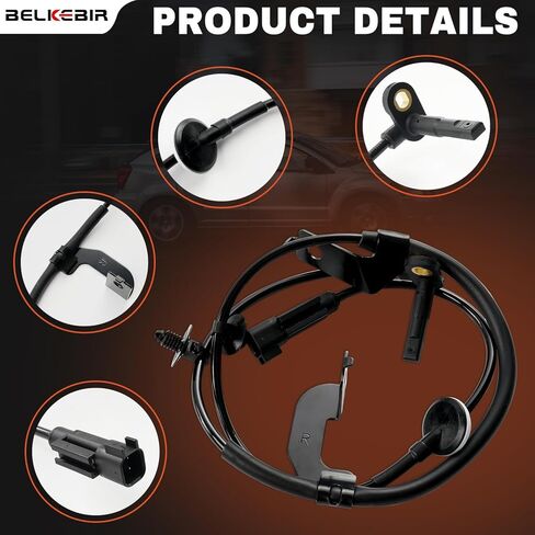 قطعتان من مستشعر سرعة العجلات الأمامية ABS يسار ويمين متوافق مع 2007-2017 Jeep Compass Patriot، 2007-2012 Dodge Caliber Driver وجانب الركاب ABS بديل ALS2088، ALS2084، 5105573AA، 5105572AA in Kuwait