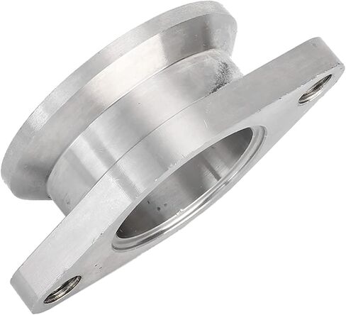 محول شفة شريط V من الفولاذ المقاوم للصدأ العالمي 1.5 بوصة إلى 1.7 بوصة MV R Wastegate Flange عالية القوة تناسب مباشرة لإصلاح السيارات المتعددة التوربينية، فضي 2.48 × 2.01 × .48 بوصة in Kuwait