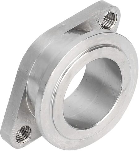 محول شفة شريط V من الفولاذ المقاوم للصدأ العالمي 1.5 بوصة إلى 1.7 بوصة MV R Wastegate Flange عالية القوة تناسب مباشرة لإصلاح السيارات المتعددة التوربينية، فضي 2.48 × 2.01 × .48 بوصة in Kuwait