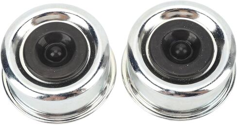 Dioche 6000lb Trailer Hub Cap 2.44in OD Trailer Axle Dust Cap with Rubber Plugs for 5,200‑6,000 Lb Axles - Steel Alloy Bearing Grease Caps for Boat Wheel Hub in Kuwait