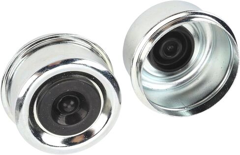 Dioche 6000lb Trailer Hub Cap 2.44in OD Trailer Axle Dust Cap with Rubber Plugs for 5,200‑6,000 Lb Axles - Steel Alloy Bearing Grease Caps for Boat Wheel Hub in Kuwait