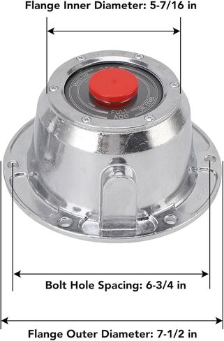 Alomejor 3434195 Trailer Hub Caps, Aluminum Alloy with Rubber Plugs, Heavy Duty Hubcap Replacement for Trailer 3434195, 3434095 in Kuwait