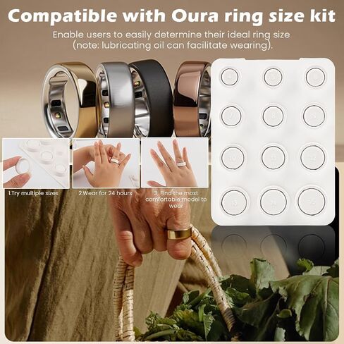 مجموعة مقاسات Ring 4، متوافقة مع Oura Ring4، قم بقياس حجم إصبعك قبل شراء الخاتم، مقاس 4 إلى 15 in Kuwait