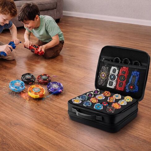 حافظة Junkin Spinning Top Case للتخزين ذات سعة كبيرة، منظم يحمل ما يصل إلى 32 قطعة علوية دوارة، حقيبة حمل محمولة بطبقة مزدوجة لمحبي Spin Top، ملحقات تخزين الهدايا in Kuwait