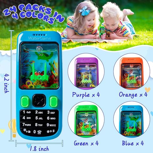 Party Favors for Kids - 24 Packs Handheld Water Ring Toss Game, Goodie Bags Stuffers for Kids Birthday Party Supplies, Classroom Prize Rewards Bulk, End of The Year Gifts for Students in Kuwait