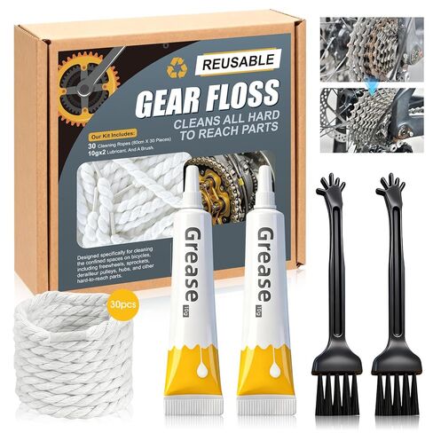 Gear Floss, Gears Floss 3D Printer, Motorcycle Chain Cleaning Kit with Lubricating Cream, Extended Service Life, Suitable for Bicycle Gear Shifting Pulleys and 3D Printer Lead Screws, etc in Kuwait