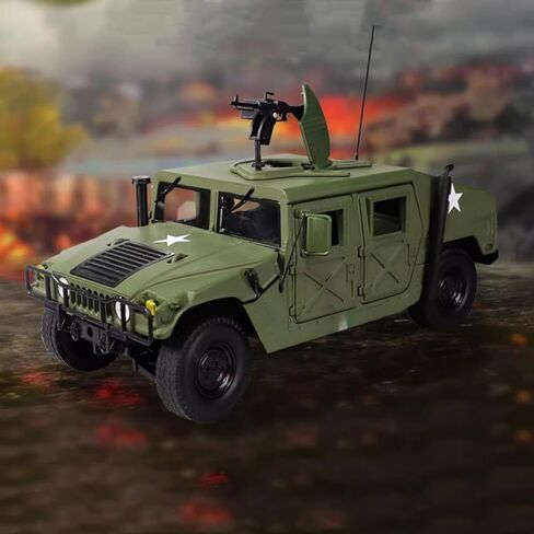 1/18 مقياس Hmmwv ساحة المعركة نموذج مركبة مقاتلة نموذج عسكري ديكاست نموذج دبابة للتجميع in Kuwait