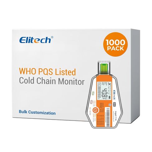 Elitech WHO PQS مسجل بيانات درجة الحرارة المعتمد 120 يومًا مع مستشعر الضوء مسجل درجة الحرارة للاستخدام الفردي تقرير PDF مسجل درجة الحرارة USB 16000 نقطة LogEt1 in Saudi Arabia