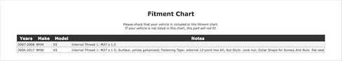 كعب المحور الخلفي الجوز متوافق مع BMW X3 2017 2016 2015 2014 2013 2012 2011 2010 2009 2008 2007 2006 2005 2004 P-3801783 in Kuwait