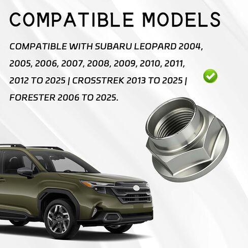 Transmission Axle Nuts for Front & Rear CV Axle Nut for 2000-2025 Subaru Forester WRX STI Impreza Crosstrek Outback BRZ Legacy Ascent Baja Tribeca Spindle Lock Lug Nut Kit Replace OE# 902170049 in Kuwait
