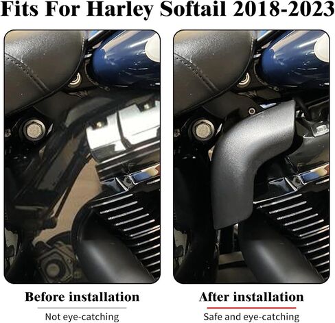 دروع سرج منحرفة لحرارة الهواء للدراجات النارية مناسبة لدراجات Harley Softail Street Bob Breakout Fat Boy Low Rider 2018-2025 in Kuwait