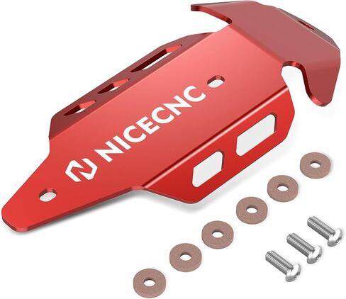 NICECNC Heat Shield Guard Protector Compatible with Yamaha YFZ450R 2009 2010 2011 2012 2013 2014 2015-2023, YFZ450RSE 2018 2019 2020 2021 2022 2023, YFZ450X 2010 2011 Red in Kuwait